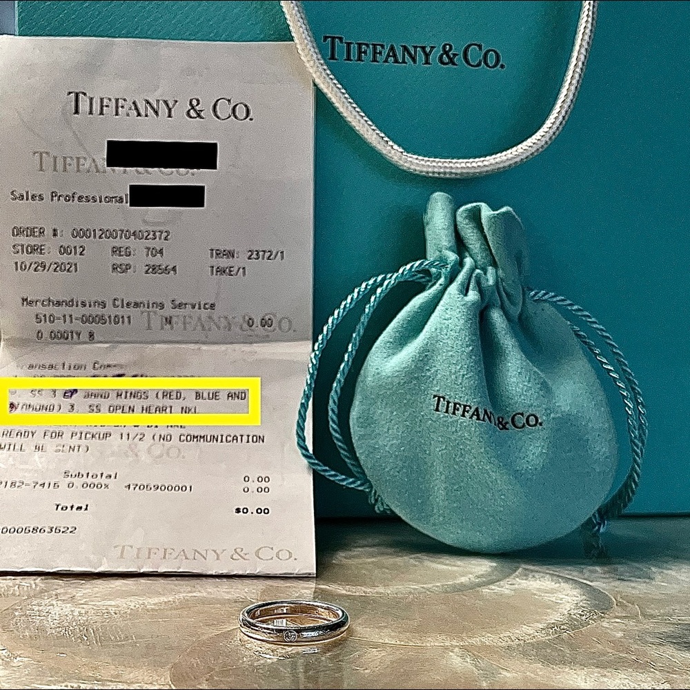 🌟Authentic Tiffany & Co. Elsa Peretti Brilliant Diamond Stack Ring - Size 5.5!